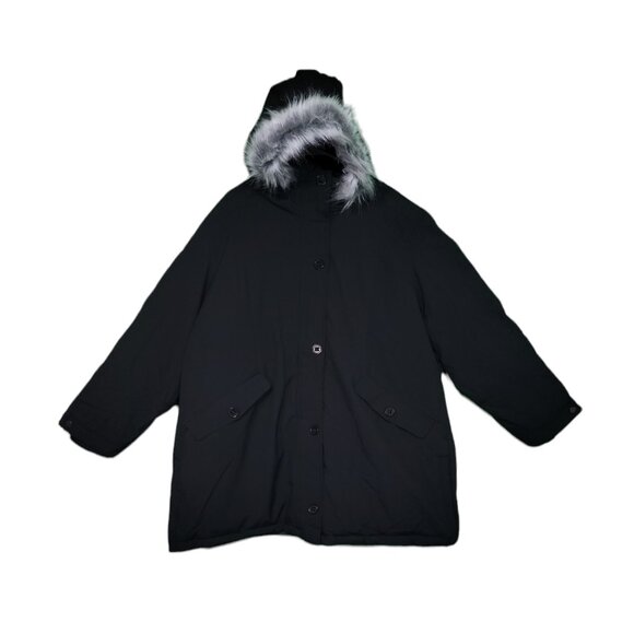 Wantdo Men Black Jacket Hodded Sz 4X Mid-Legth - Picture 1 of 7